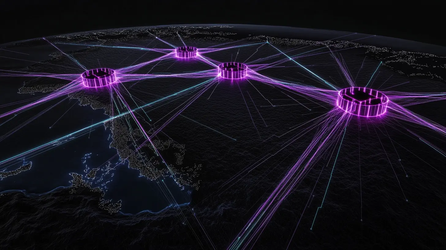 T+ Network geographic coverage across four North American data centers